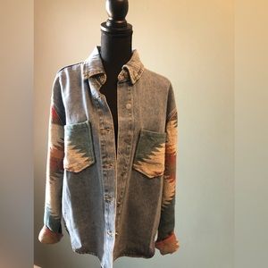 NWT Rodeo Quincy Pendleton Denim Jacket. Size M.
